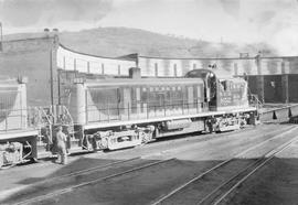 Northern Pacific diesel locomotive number 852 at Duluth, Minnesota, in 1954.