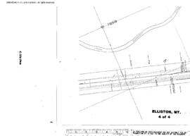 Plat Map of Northern Pacific Facilities at Elliston, Montana, 1940