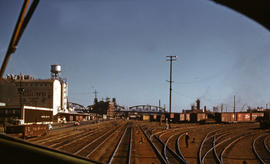 Spokane, Portland and Seattle Railway diesel locomotive 801 at Portland, Oregon in 1961.