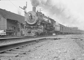 Northern Pacific passenger train number 408 at Nisqually, Washington, in 1944.