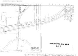 Plat Map of Pacific Coast Railroad Facilities at Earlington, Washington, 1965