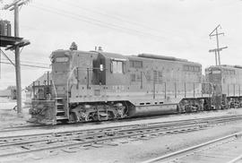 Burlington Northern diesel locomotive 1873 at Auburn, Washington in 1971.