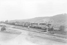 Burlington Northern diesel locomotive 6309 at Kalama, Washington in 1976.