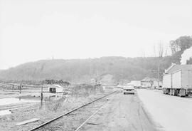 Burlington Northern log facility at Steilacoom, Washington, in 1975.