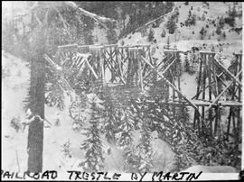 Northern Pacific bridge at Martin, Washington, circa 1917.