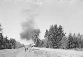 Rayonier Incorporated Steam Locomotive Number 38 at Railroad Camp, Washington in March, 1962.