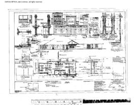 Great Northern Engineering Drawing, Depot at Glasgow, Montana, 1916