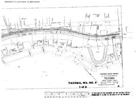 Plat Map of Northern Pacific Facilities at Tacoma, Washington, 1951