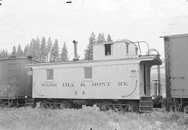 Washington, Idaho & Montana Railway Company Wood Caboose Number X-5 at Potlatch, Idaho in Apr...