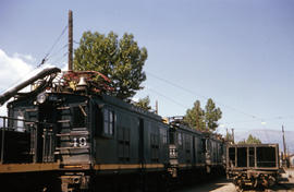 Butte, Anaconda and Pacific Railroad electric locomotive 49 at Butte, Montana in 1964.