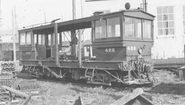 Seattle Municipal Railway Number 486 at the Georgetown carbarn, Seattle, Washington, 1939.