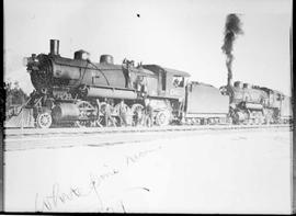 Northern Pacific steam locomotive 1502 at White Pine, Montana, in 1909.