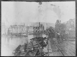 Northern Pacific steam locomotive 97 at Kalama, Washington.