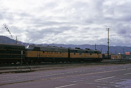 Spokane, Portland and Seattle Railway diesel locomotive 750 at Portland, Oregon in 1966.