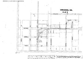 Plat Map of Oregon Electric Railroad Facilities at Lebanon, Oregon, 1942