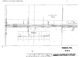 Plat Map of Northern Pacific Facilities at Thomas, Washington, 1908