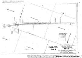 Plat Map of Northern Pacific Facilities at Frys, Washington, 1917