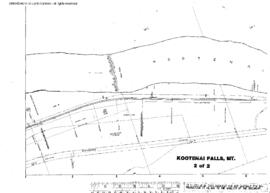 Plat Map of Great Northern Facilities at Kootenai Falls, Montana, 1920