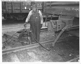 Great Northern Employee at Interbay, Washington in 1947.