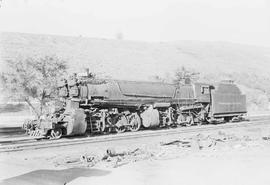 Northern Pacific steam locomotive 4021 at Missoula, Montana, in 1955.