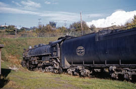 Spokane, Portland and Seattle Railway steam locomotive 701 at Vancouver, Washington in 1961.