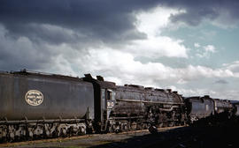 Spokane, Portland and Seattle Railway steam locomotive 910 at Vancouver, Washington in 1959.
