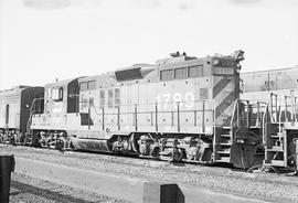 Burlington Northern diesel locomotive 1789 at Seattle, Washington in 1973.