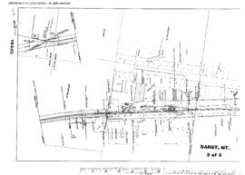 Plat Map of Northern Pacific Facilities at Darby, Montana, 1932