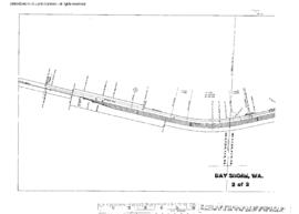 Plat Map of Northern Pacific Facilities at Bay Shore, Washington, 1953