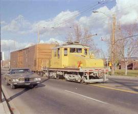 Yakima Valley Traction Company Electric Locomotive Number 298 at Yakima, Washington in August 1977.