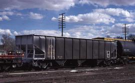 Northern Pacific hopper car number 71104 at Albuquerque, New Mexico, in 1978.