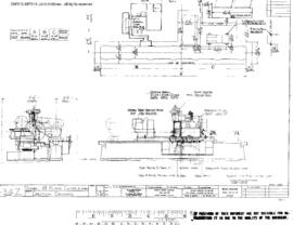 Northern Pacific Engineering Drawing, Locomotive Wheel Shop at Livingston, Montana, 1972