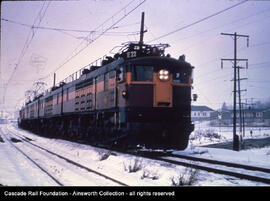 Milwaukee Road Number E-22 eastbound at Ellensburg, Washington in 1965.