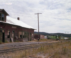 Washington, Idaho & Montana Railway Company depot at Bovill, Idaho in August 1981.