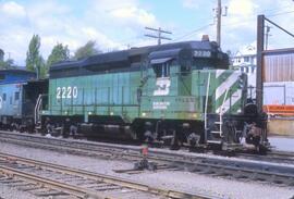 Burlington Northern 2220 at Bellingham, Washington in 1978.