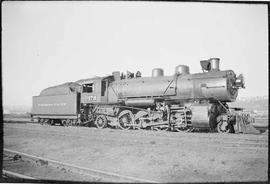 Northern Pacific steam locomotive 1678 at Seattle, Washington, in 1935.