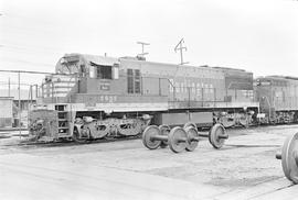 Burlington Northern diesel locomotive 5655 at Auburn, Washington in 1971.