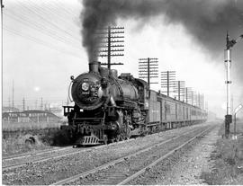 Northern Pacific steam locomotive 2249 at Seattle, Washington, circa 1940.