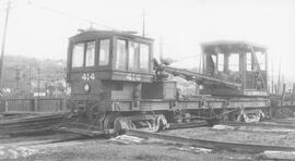 Seattle Municipal Railway Number 414 at the Georgetown carbarn , Seattle, Washington, 1941.