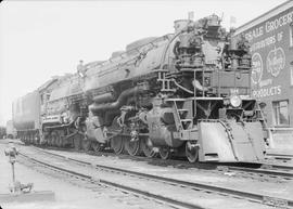 Northern Pacific steam locomotive 5123 at Livingston, Montana, in 1955.