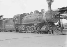 Northern Pacific steam locomotive 2111 at Tacoma, Washington, in 1943.