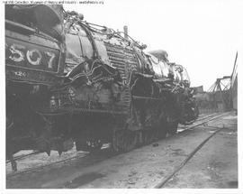 Great Northern Steam Locomotive 2507 at Interbay, Washington in 1947.