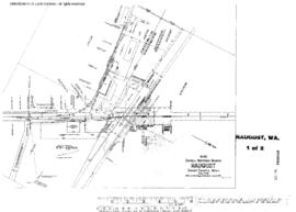 Plat Map of Northern Pacific Facilities at Raugust, Washington, 1955