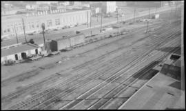 Northern Pacific passenger yard at Billings, Montana, circa 1950.