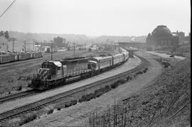 Burlington Northern Railroad diesel locomotive 6322 at Tacoma, Washington, in April 1977.