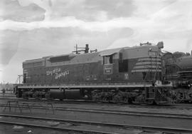 Chicago, Burlington and Quincy Railroad  steam locomotive 109 at West Havana, Illinois, circa 1955.