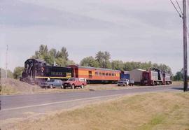 Lewis & Clark Railway Diesel Locomotive Number 81 at Battle Ground, Washington in July 1987.