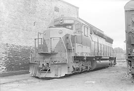 Burlington Northern diesel locomotive 6434 at Minneapolis, Minnesota in 1973.