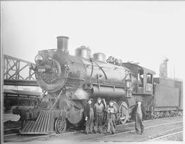 Northern Pacific steam locomotive 1566 at Portland, Oregon, circa 1928.