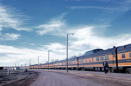 Great Northern Railway Company passenger cars at Cut Bank, Montana in 1960.